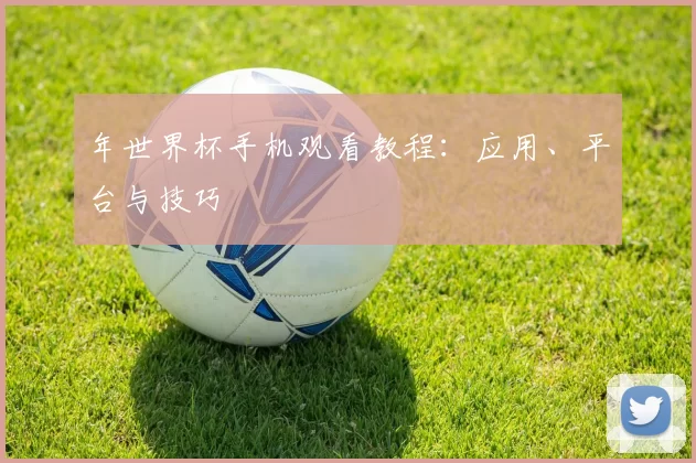年世界杯手机观看教程：应用、平台与技巧
