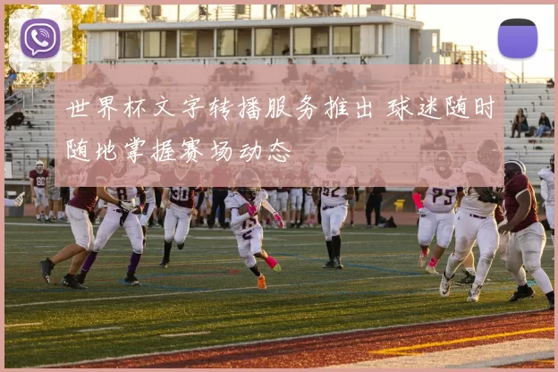 世界杯文字转播服务推出 球迷随时随地掌握赛场动态