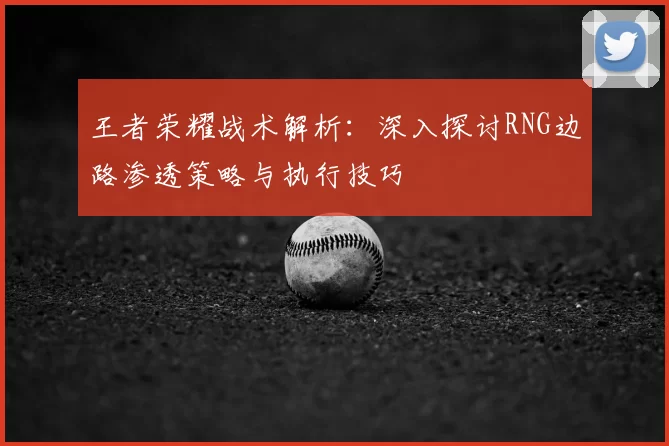王者荣耀战术解析:深入探讨RNG边路渗透策略与执行技巧