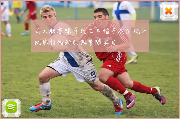 五大联赛球员近三年帽子戏法统计凯恩领衔姆巴佩紧随其后