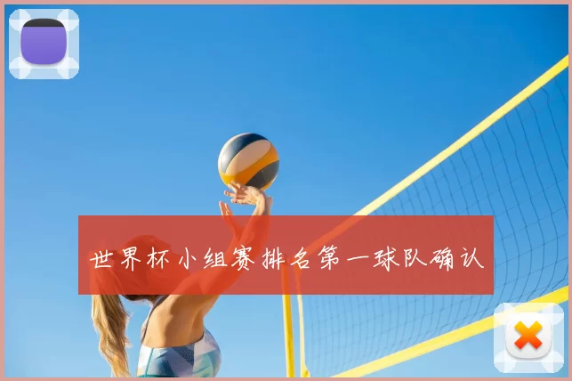 世界杯小组赛排名第一球队确认